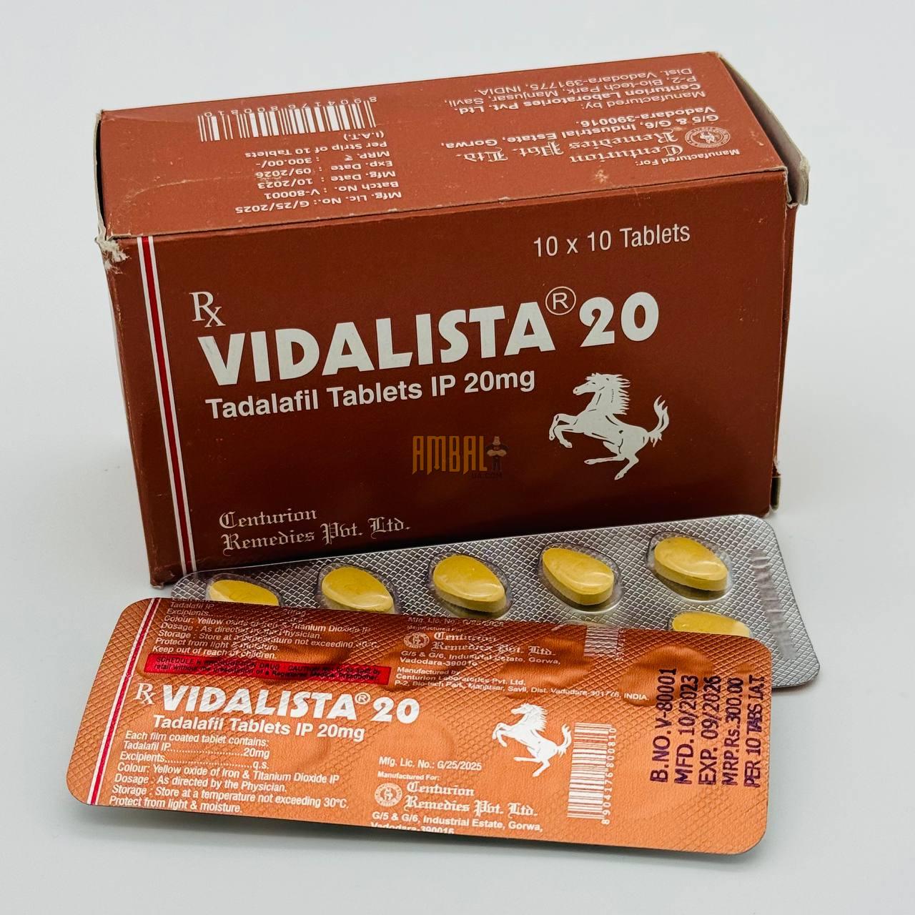 Vidalista Tadalafil 20mg Tadalafil 20mg Vidalista